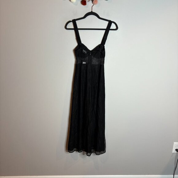 NWT Danielle Bernstein Womens Lace Sheer Midi Dress - Picture 5 of 6